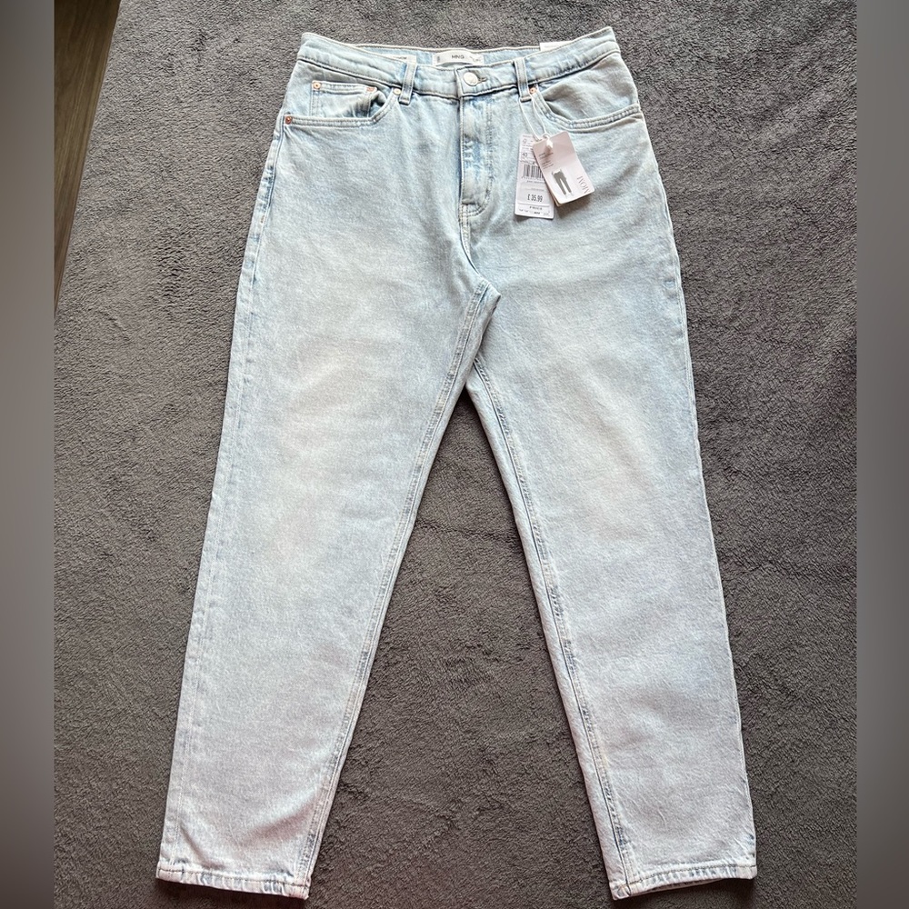 NWT Mango High Rise Mom Ankle Jeans US Size 8